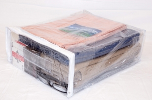 5-Pack Heavy Duty Vinyl Zippered Storage Bags Clear 12" x 15" x 5" 3.9 Gallon - Image 4