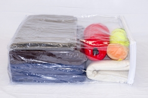 5-Pack Heavy Duty Vinyl Zippered Storage Bags Clear 15" x 18" x 6" - Image 2