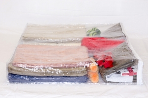 10-Pack Heavy Duty Vinyl Zippered Storage Bags Clear 23" x 23" x 4" - Image 2