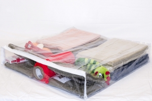 10-Pack Heavy Duty Vinyl Zippered Storage Bags Clear 23" x 23" x 4" - Image 4