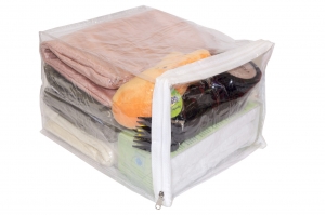10-Pack Heavy Duty Vinyl Zippered Storage Bags Clear 9" x 11" x 7" 3 Gallon