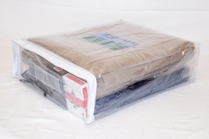 5-Pack Heavy Duty Vinyl Zippered Storage Bags Clear 12" x 15" x 4" 3.1 Gallon - Image 2