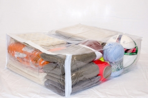 10-Pack Heavy Duty Vinyl Zippered Storage Bags Clear 20" x 23" x 8" 15.9 Gallon - Image 3