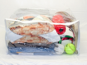 10-Pack Heavy Duty Vinyl Zippered Storage Bags Clear 23" x 23" x 12" 27.5 Gallon - Image 2