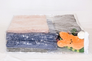 5-Pack Heavy Duty Vinyl Zippered Storage Bags Clear 15" x 18" x 5" 5.8 Gallon - Image 2