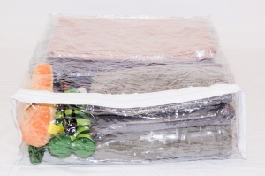 5-Pack Heavy Duty Vinyl Zippered Storage Bags Clear 15" x 18" x 5" 5.8 Gallon - Image 3
