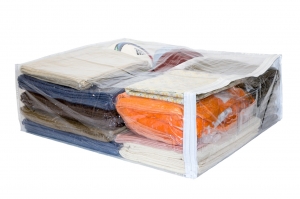 10-Pack Heavy Duty Vinyl Zippered Storage Bags Clear 20" x 23" x 8" 15.9 Gallon