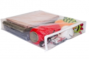 10-Pack Heavy Duty Vinyl Zippered Storage Bags Clear 15" x 18" x 3" 3.5 Gallon