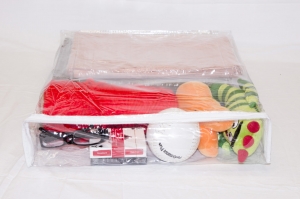 10-Pack Heavy Duty Vinyl Zippered Storage Bags Clear 15" x 18" x 3" 3.5 Gallon - Image 2