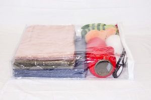 10-Pack Heavy Duty Vinyl Zippered Storage Bags Clear 15" x 18" x 3" 3.5 Gallon - Image 4