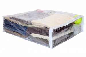 5-Pack Heavy Duty Vinyl Zippered Storage Bags Clear 20" x 23" x 6" 11.9 Gallon