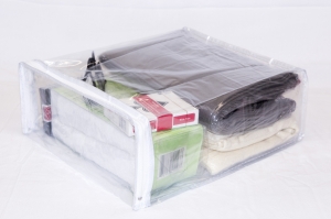 10-Pack Heavy Duty Vinyl Zippered Storage Bags Clear 9" x 11" x 4" 1.7 Gallon - Image 2