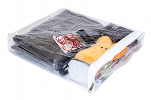 10-Pack Heavy Duty Vinyl Zippered Storage Bags Clear 9" x 11" x 2"
