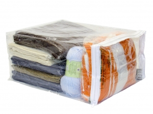 10-Pack Heavy Duty Vinyl Zippered Storage Bags Clear 15" x 18" x 9"