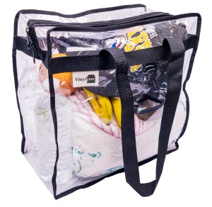 Clear Stadium Approved Bags 12x6x12 Large Transparent Tote Vinyl Bags with Zippers and Handles for Concerts, Sporting Events, Music Festivals, Gym